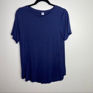 Navy womens short sleeve‎ loose fit top size medium